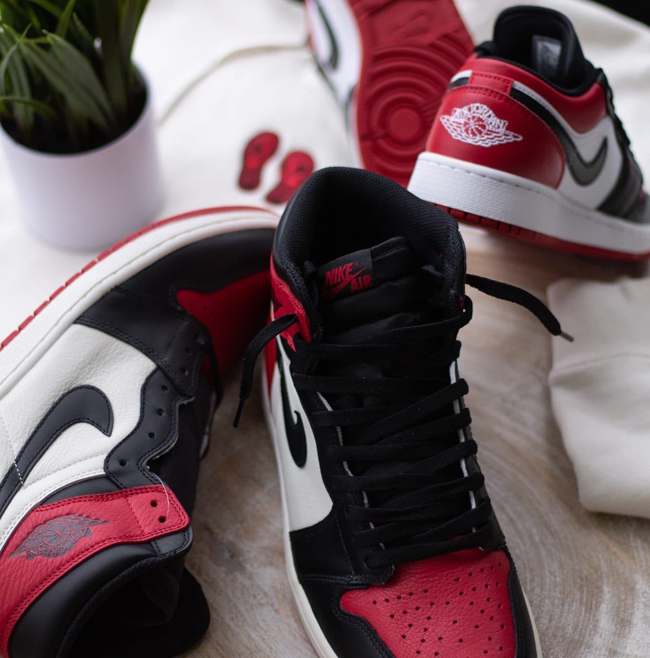 Black and Red Nike Air Jordan